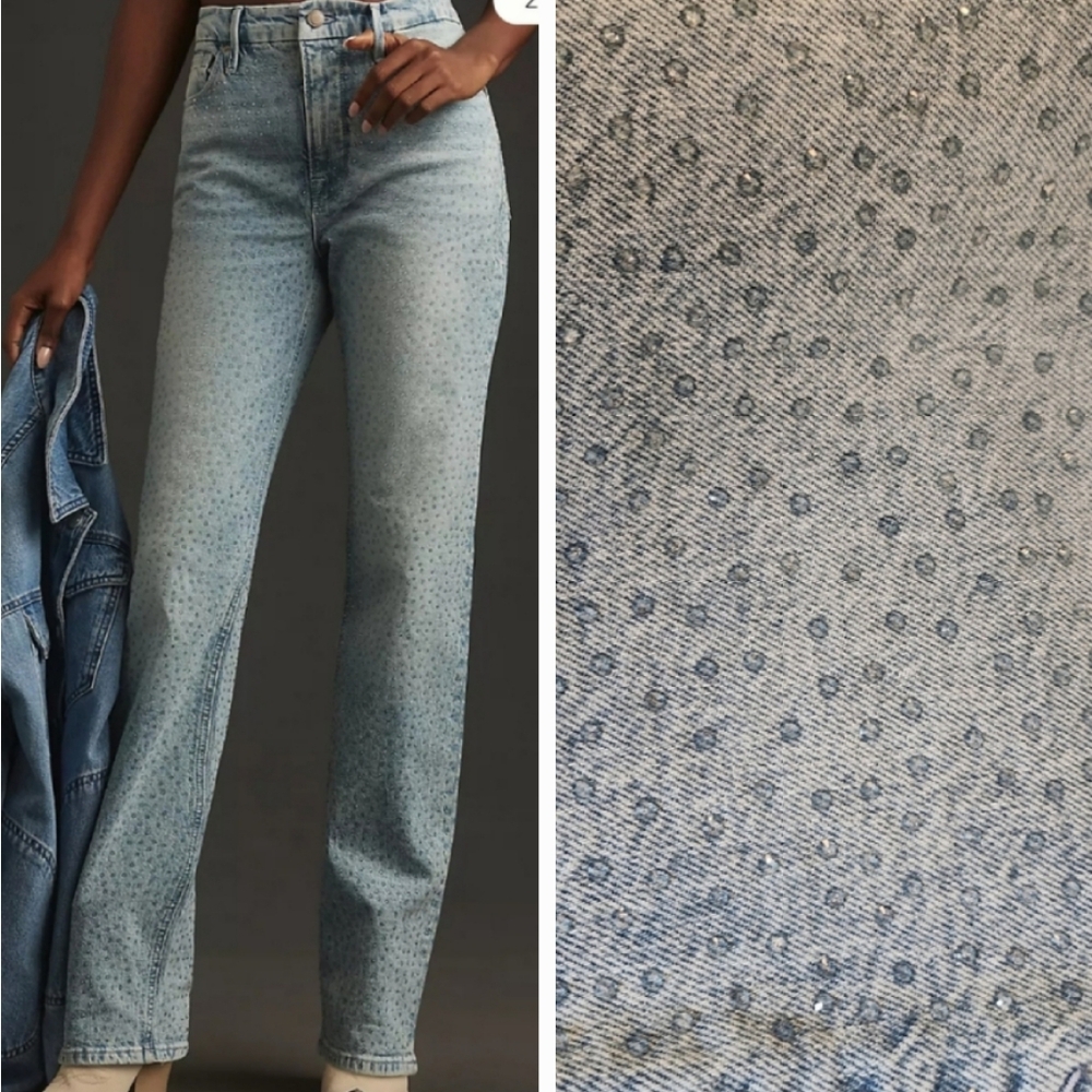 Good American Gem Good Icon High-Rise Straight-Leg Jeans
